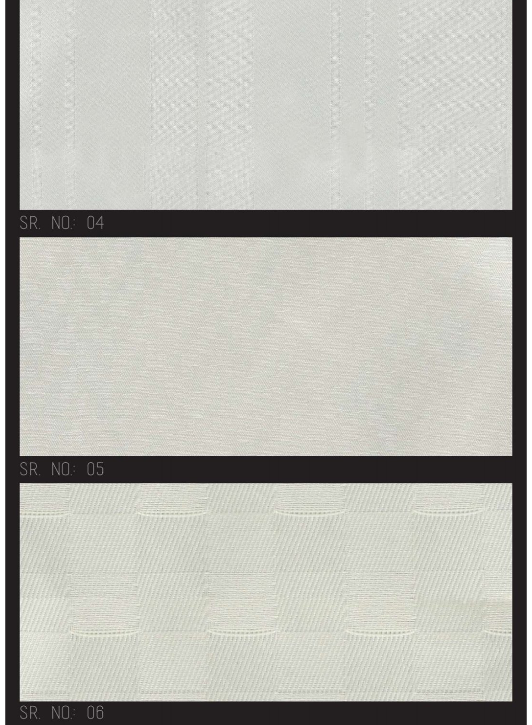 Shower curtain design sheet serial numbers 04 to 06